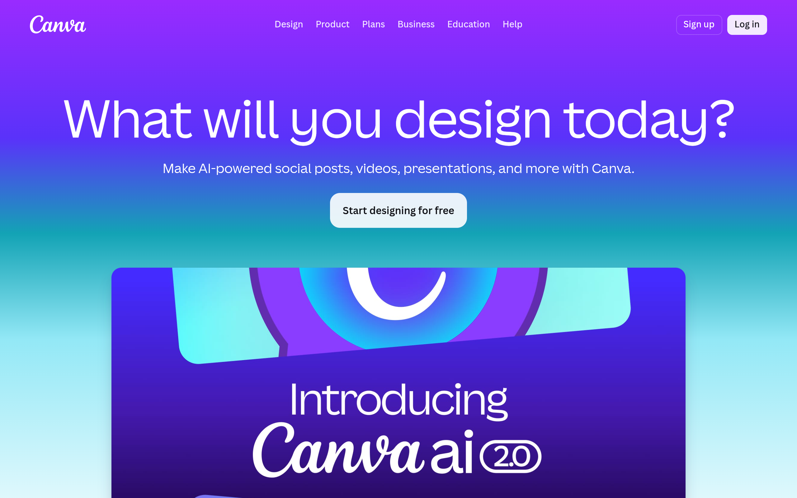Canva Magic Studio homepage