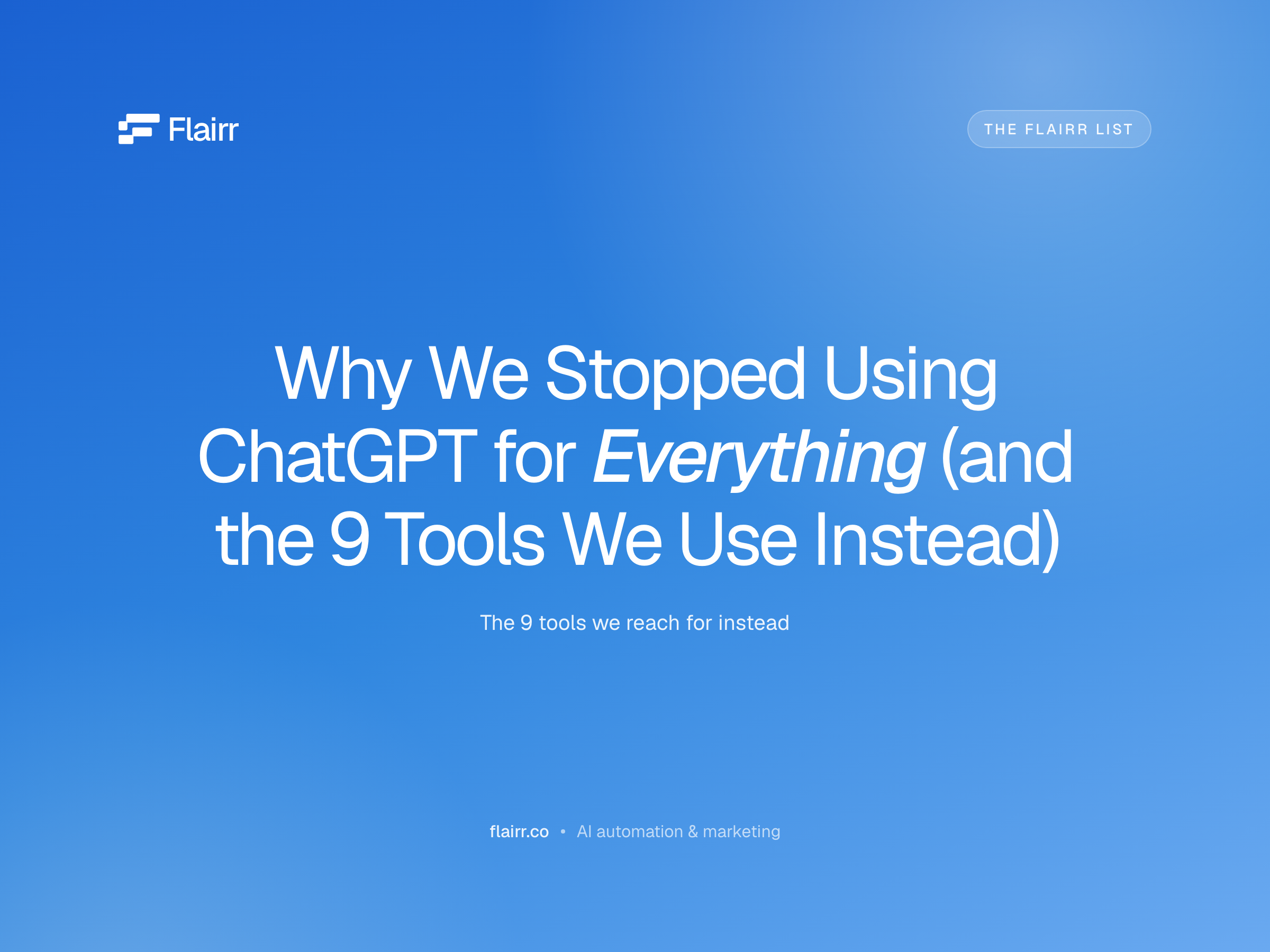 Nine ChatGPT alternatives we use instead